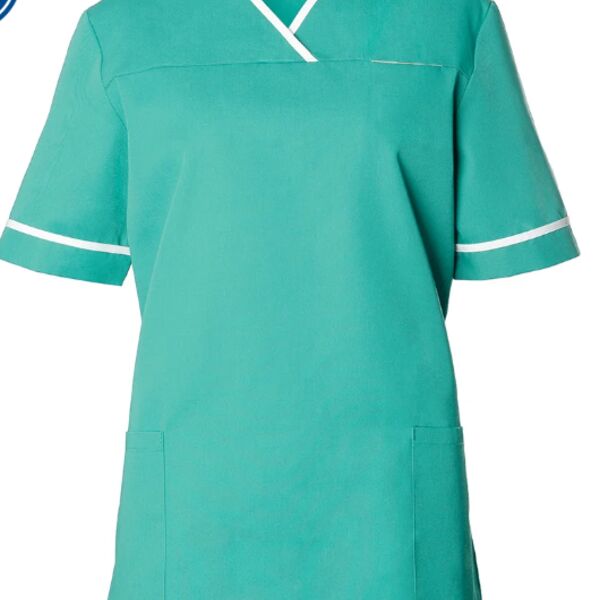 Womens Contrast Trim Scrub Tunic Thumbnail